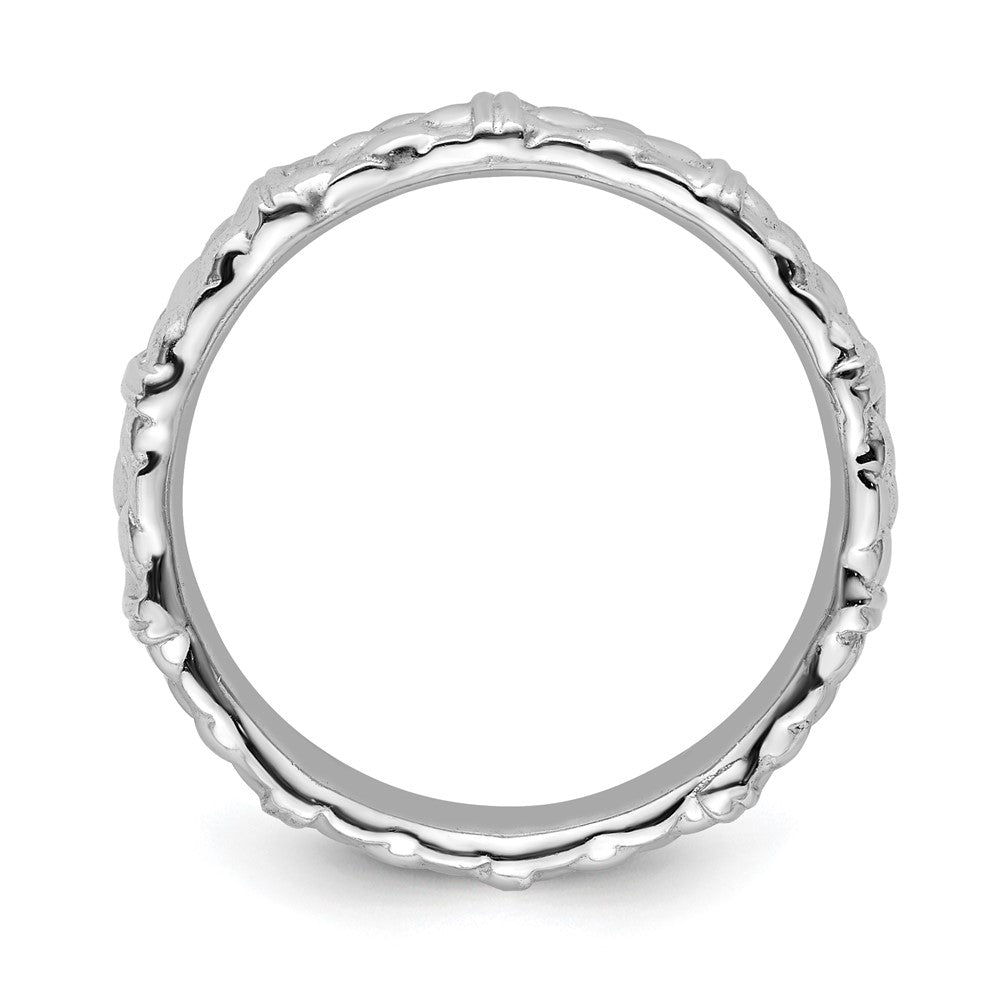 Sterling Silver Stackable Expressions Rhodium Ring