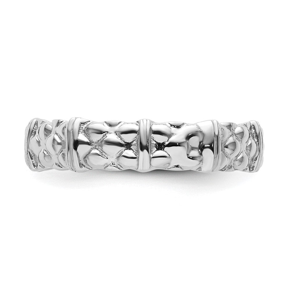 Sterling Silver Stackable Expressions Rhodium Ring