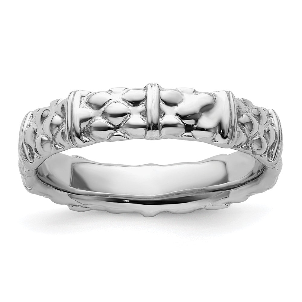 Sterling Silver Stackable Expressions Rhodium Ring