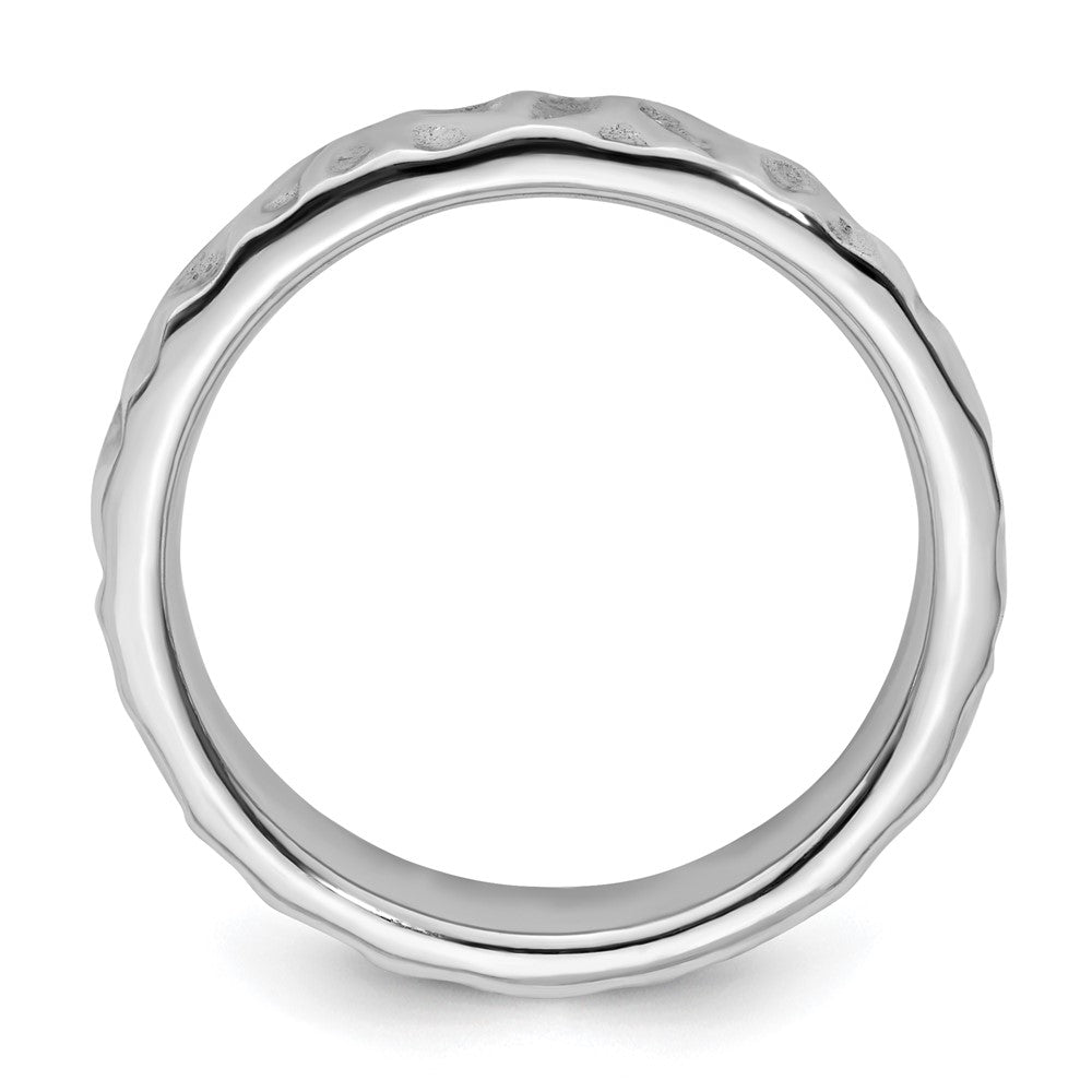 Sterling Silver Stackable Expressions Rhodium Ring