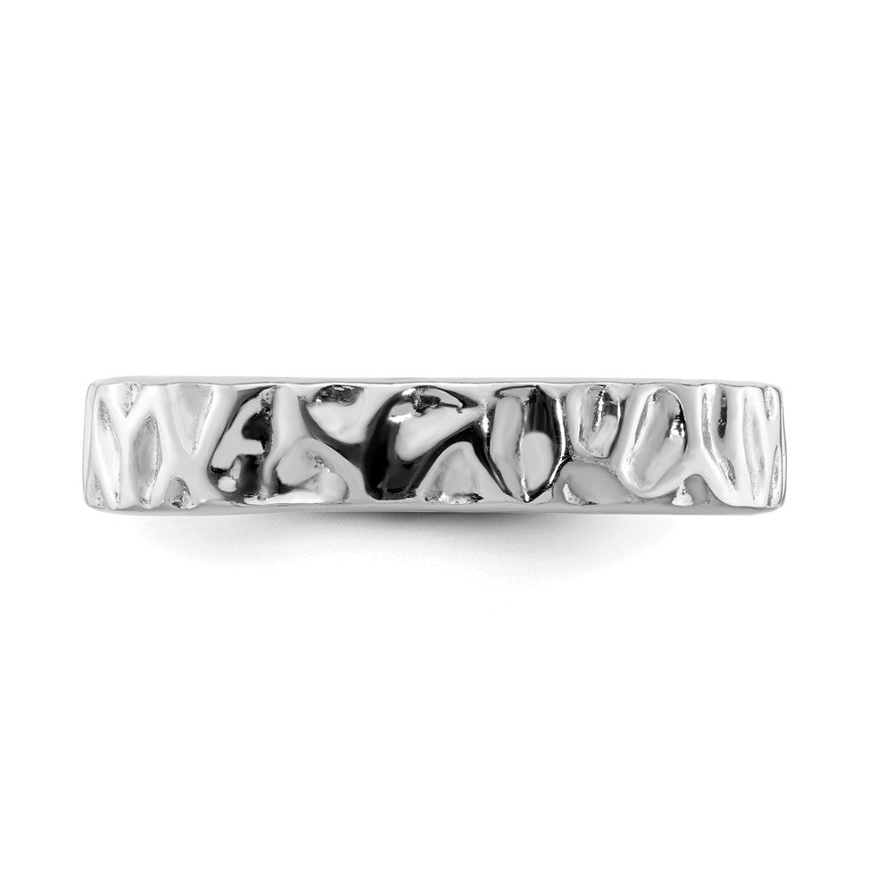 Sterling Silver Stackable Expressions Rhodium Ring