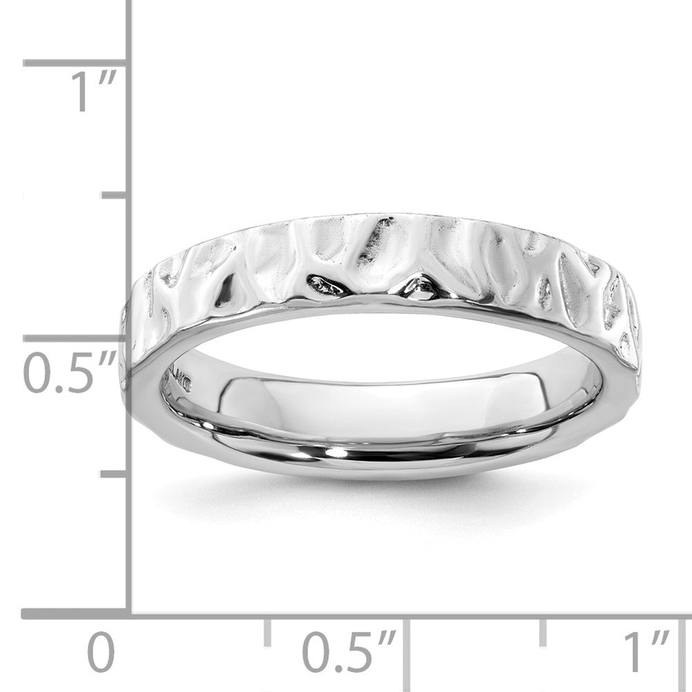 Sterling Silver Stackable Expressions Rhodium Ring