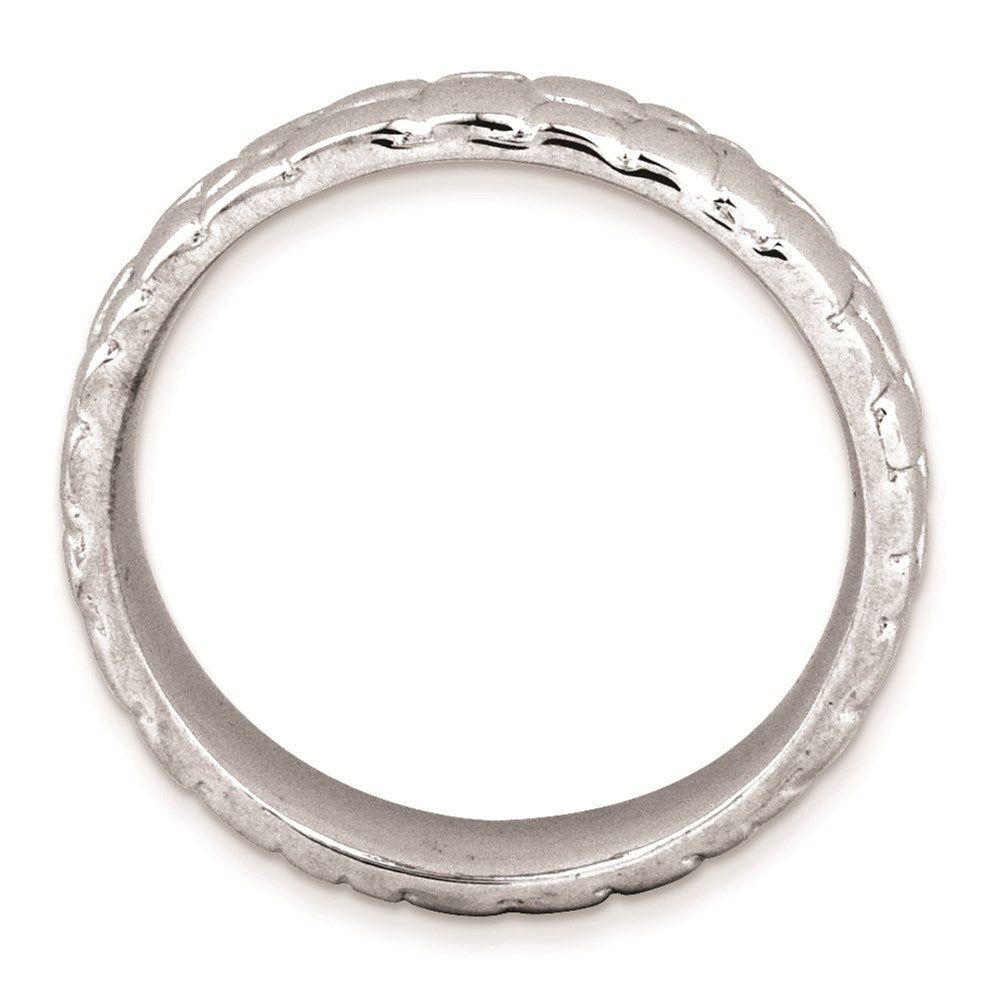 Sterling Silver Stackable Expressions Rhodium Ring