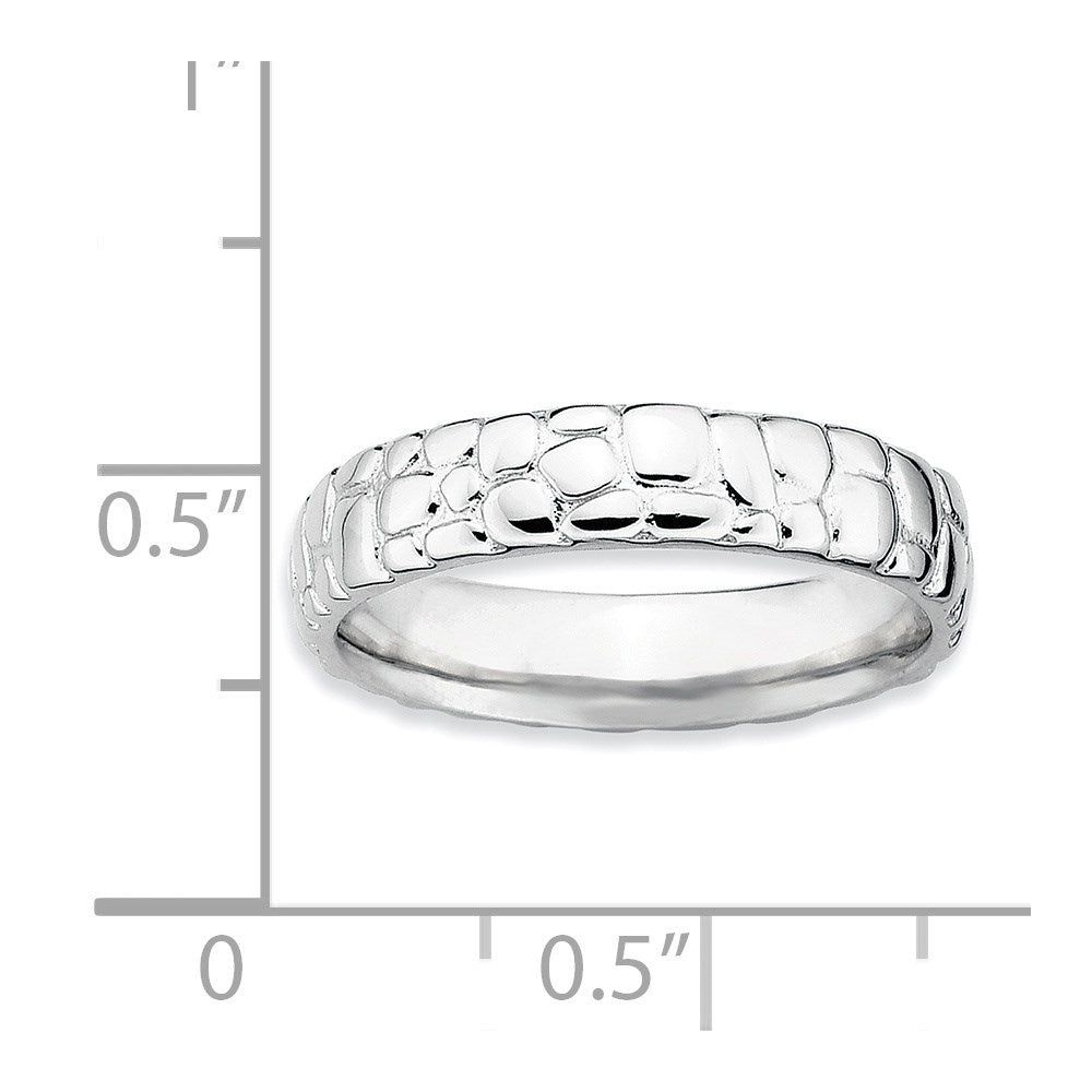 Sterling Silver Stackable Expressions Rhodium Ring