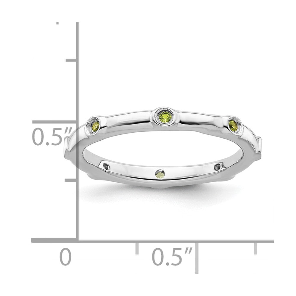 Sterling Silver Stackable Expressions Peridot Ring