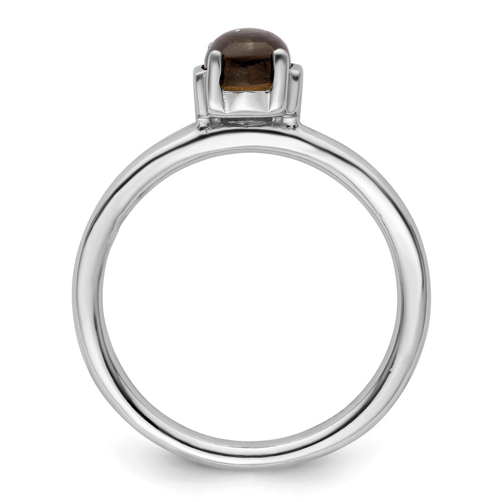 Sterling Silver Stackable Expressions Polished Smoky Quartz Ring