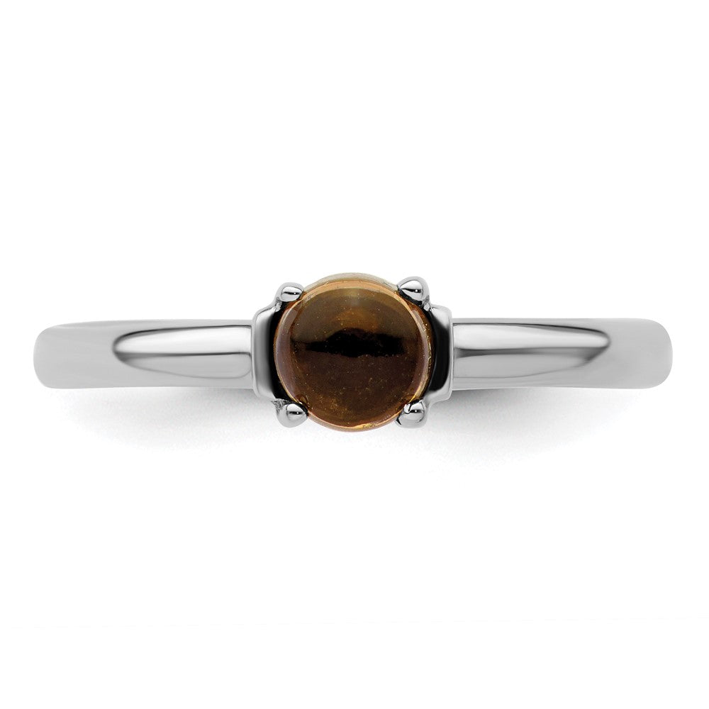 Sterling Silver Stackable Expressions Polished Smoky Quartz Ring