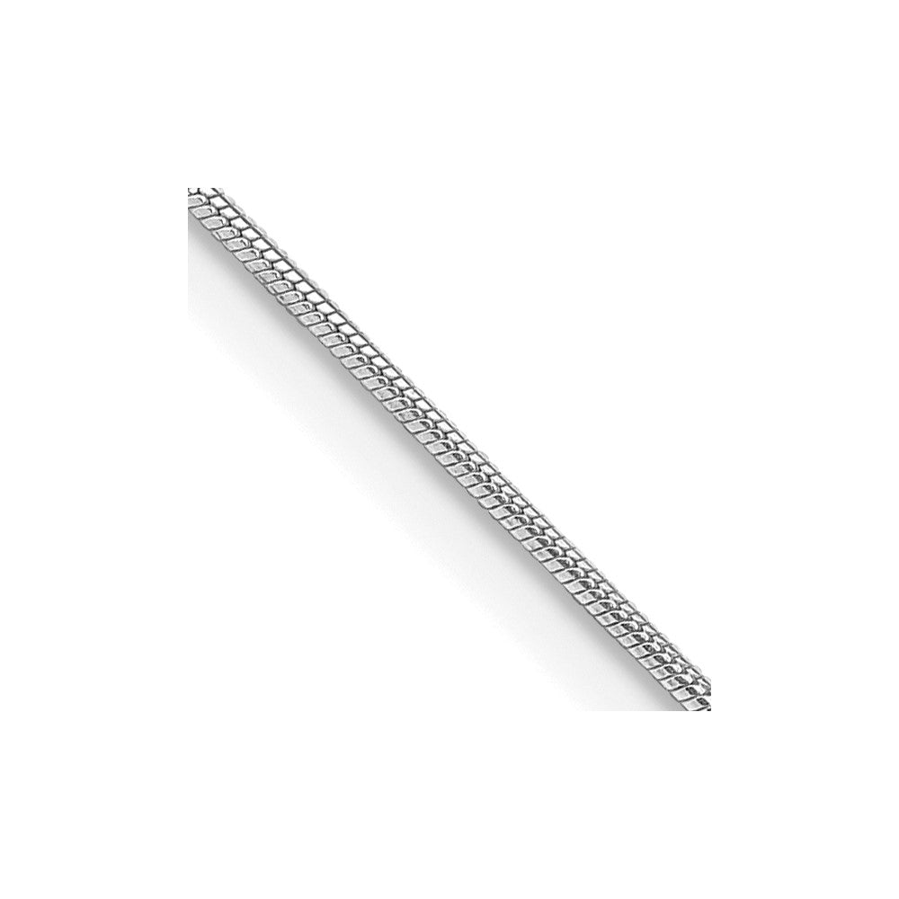 Sterling Silver Rhodium-plated .8mm Round Snake Chain