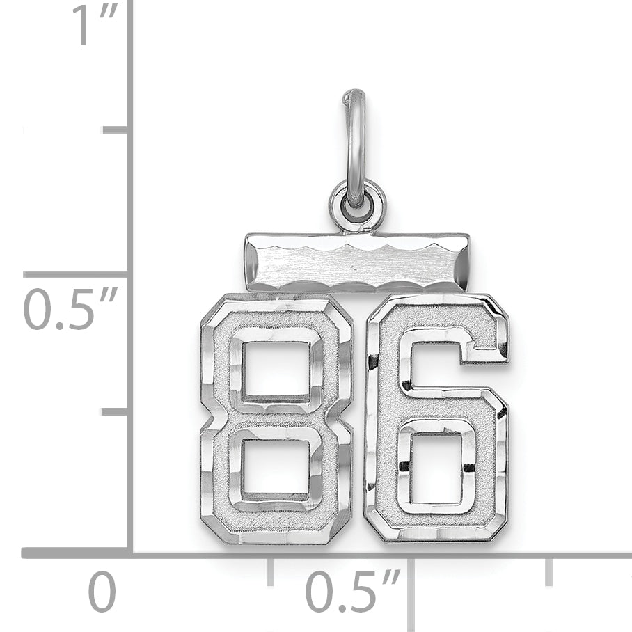 Sterling Silver Small #86 Charm QSN86