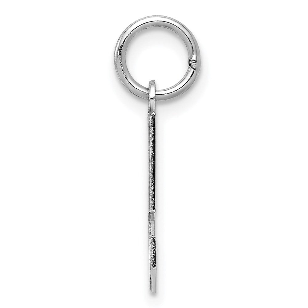 Sterling Silver/Rhodium-plated Polished Number 5 Charm