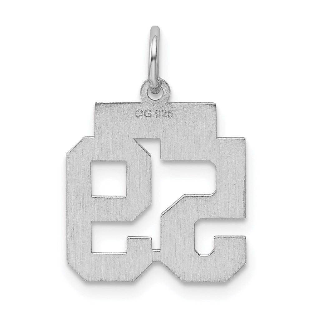 Sterling Silver/Rhodium-plated Polished Number 59 Charm