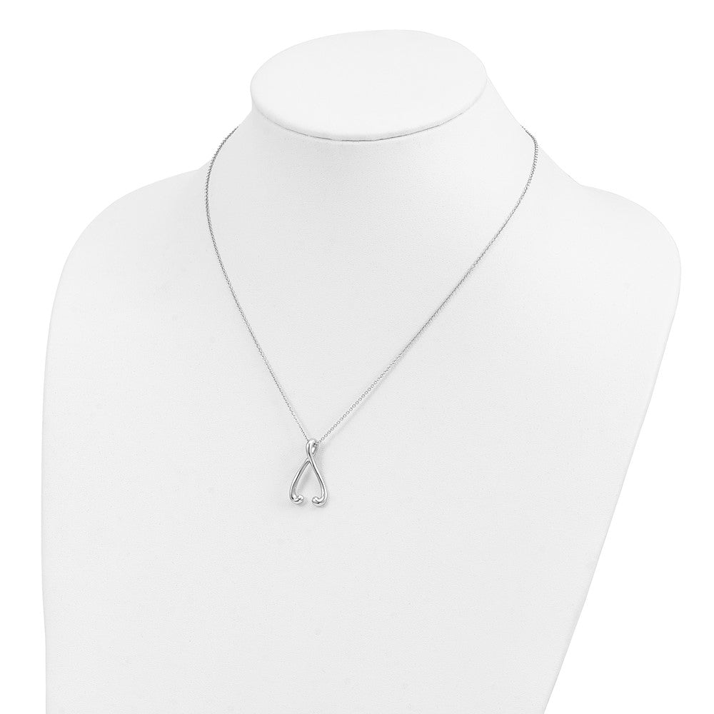 Sentimental Expressions Sterling Silver Rhodium-plated Polished I Wish You the Best 18in Necklace