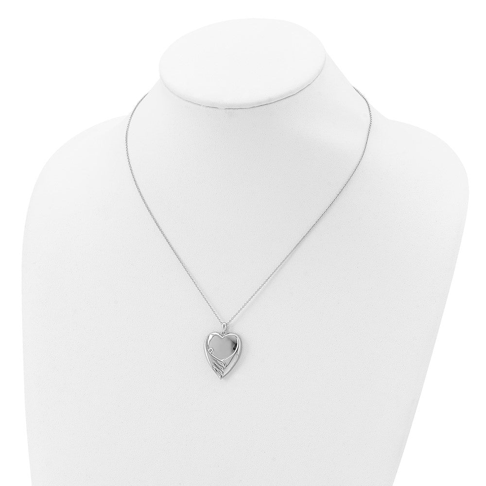 Sentimental Expressions Sterling Silver Rhodium-plated Forever My Baby 18 Inch Necklace