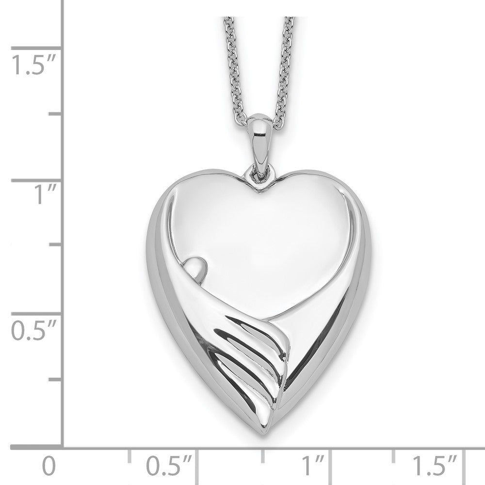 Sentimental Expressions Sterling Silver Rhodium-plated Forever My Baby 18 Inch Necklace