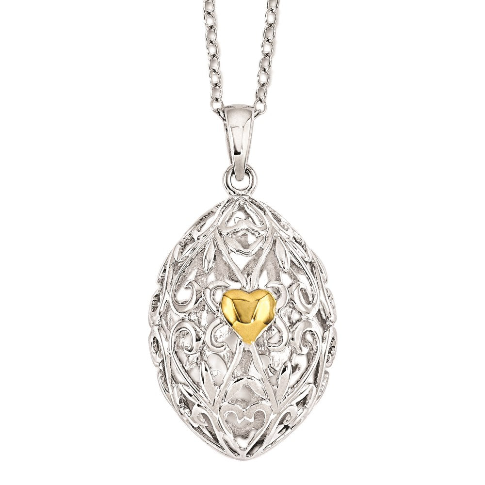 Sterling Silver & Gold-plated Nest Egg of Love 18in. Necklace