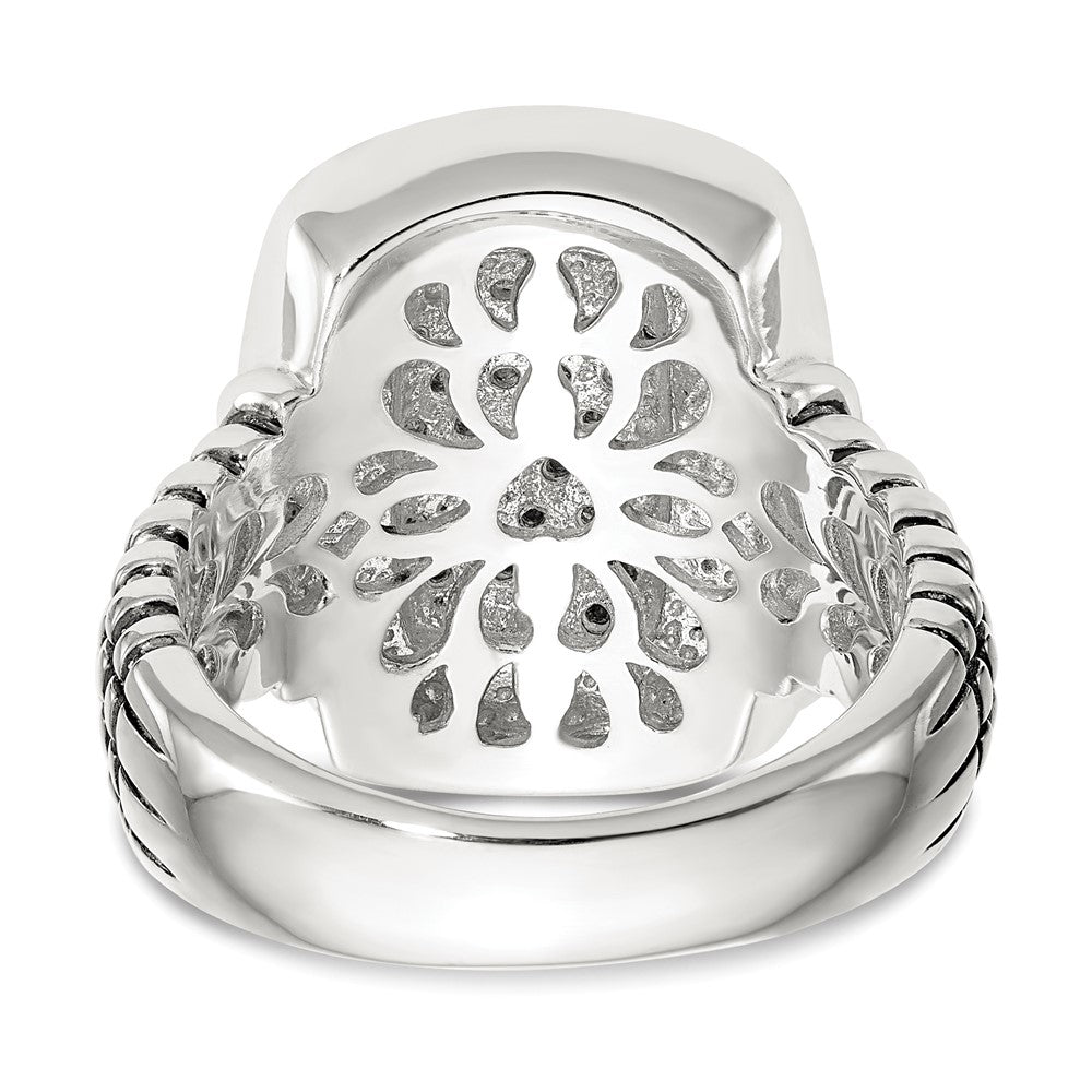 Shey Couture Sterling Silver with 14K Accent Diamond Ring