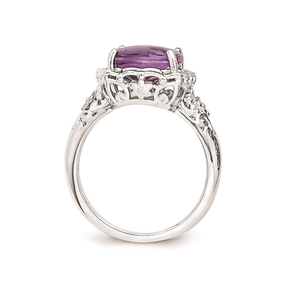 Sterling Silver w/14k Amethyst Ring