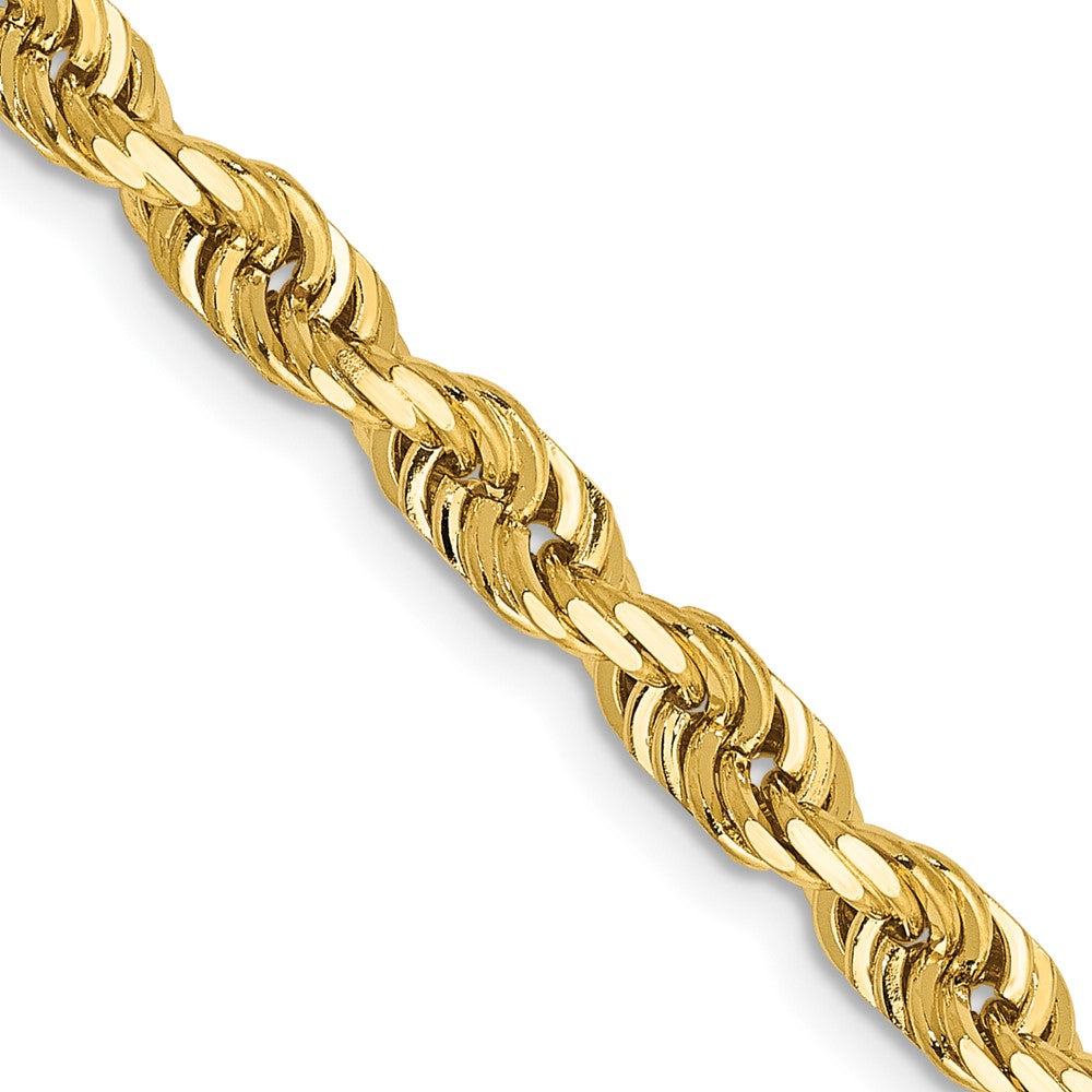 14K 18 Inch 4.5mm Diamond-cut Quadruple Rope Lobster Clasp Chain