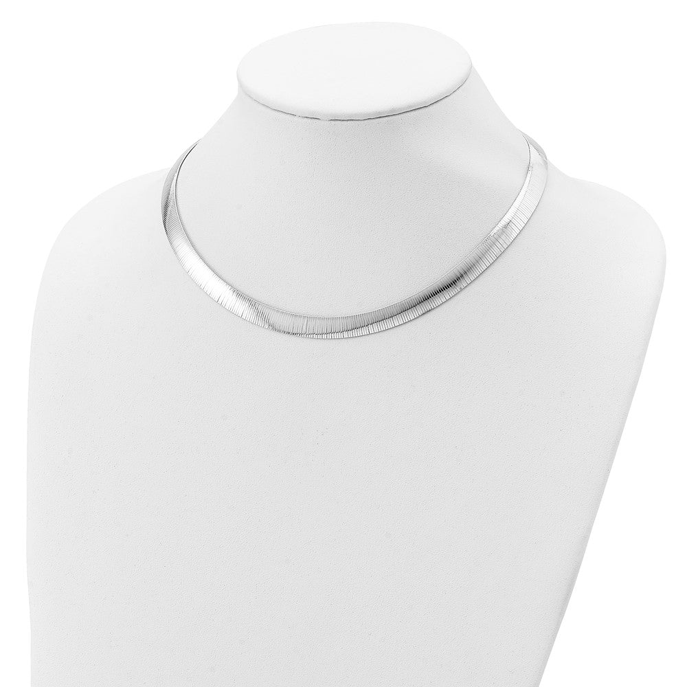 Sterling Silver 8mm Polished Cubetto/D/C Reversible Necklace