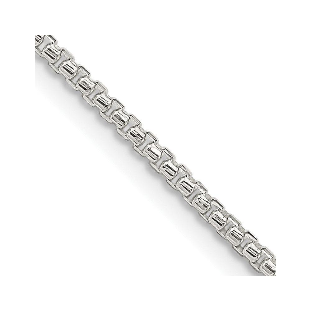 Sterling Silver 1.75mm Diamond-cut Round Box Chain