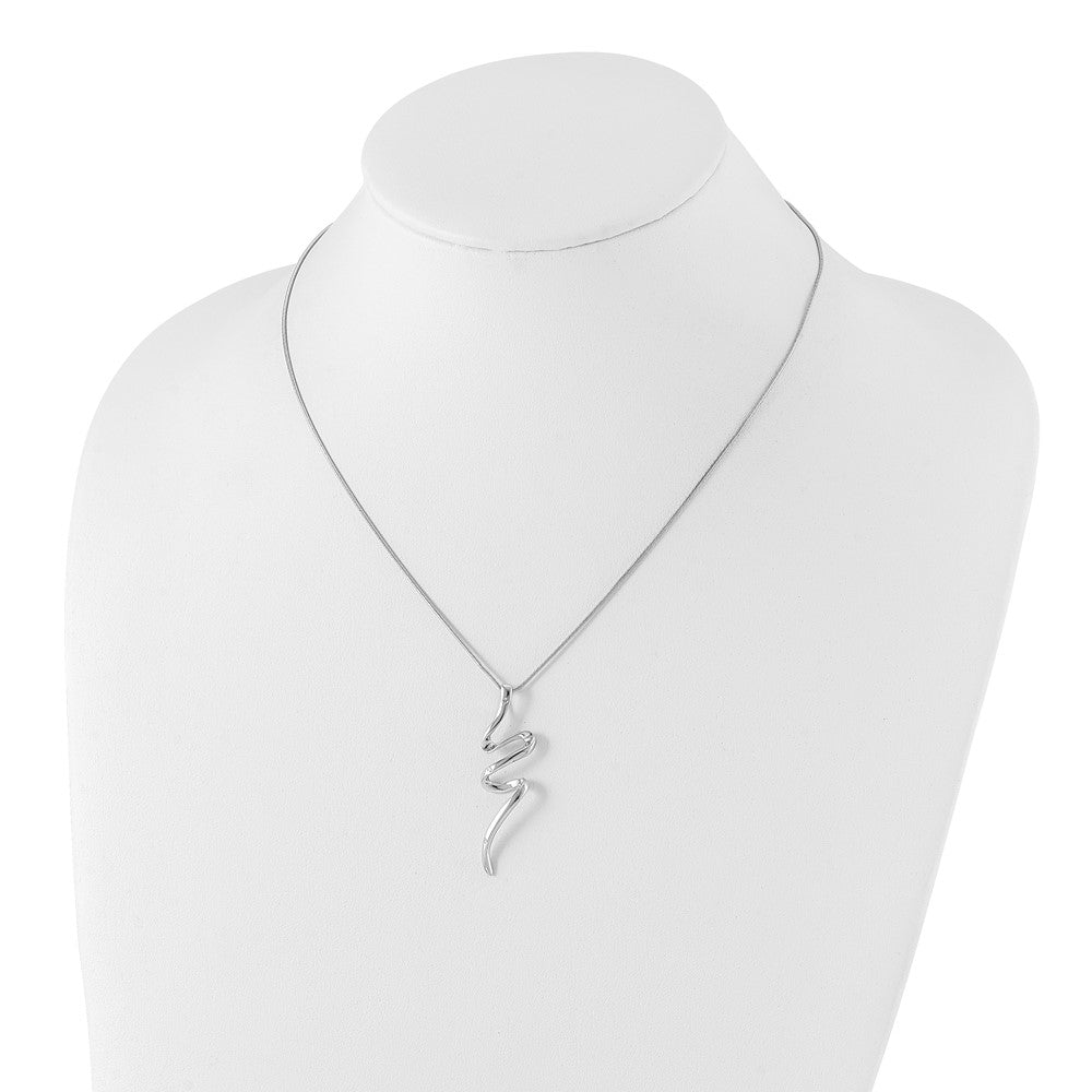 White Ice Sterling Silver Rhodium-plated 18 Inch Diamond Necklace with 2 Inch Extender