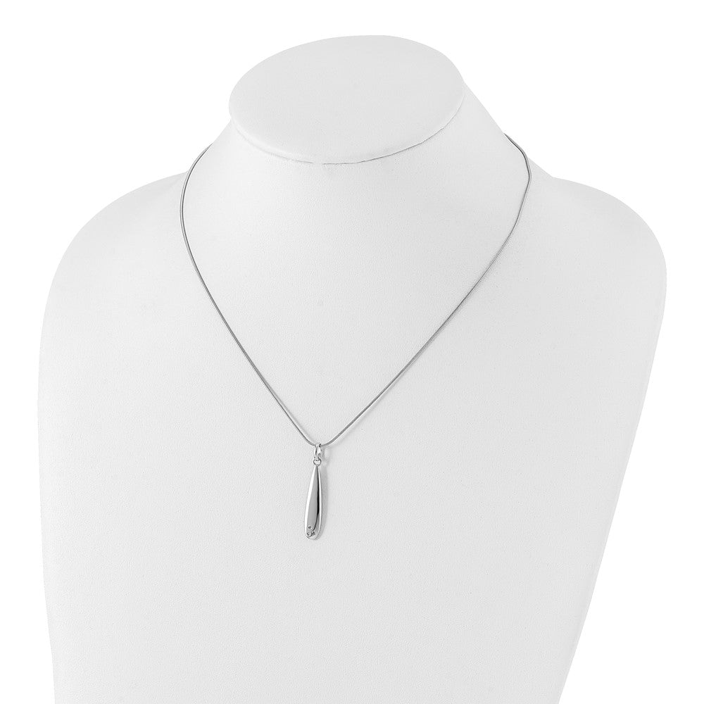 White Ice Sterling Silver Rhodium-plated 18 Inch Diamond Necklace with 2 Inch Extender