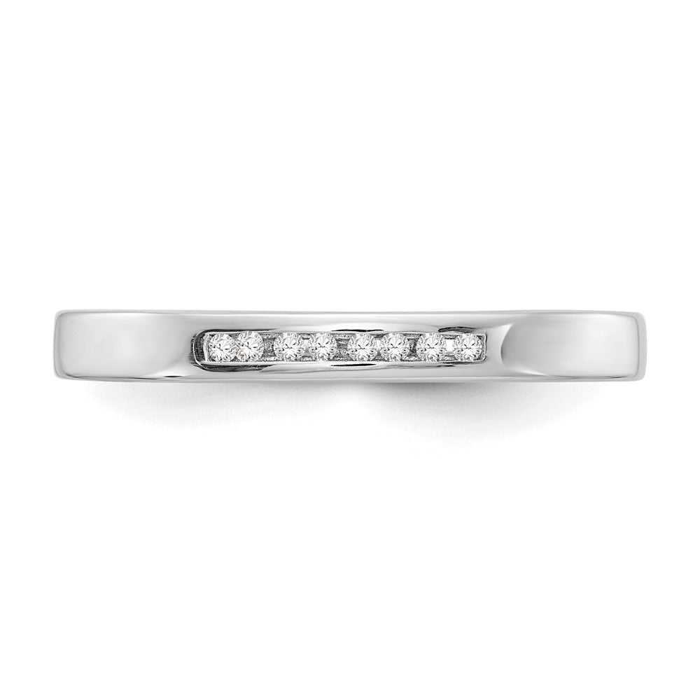 White Ice Sterling Silver Rhodium-plated Chanel-set Diamond Ring