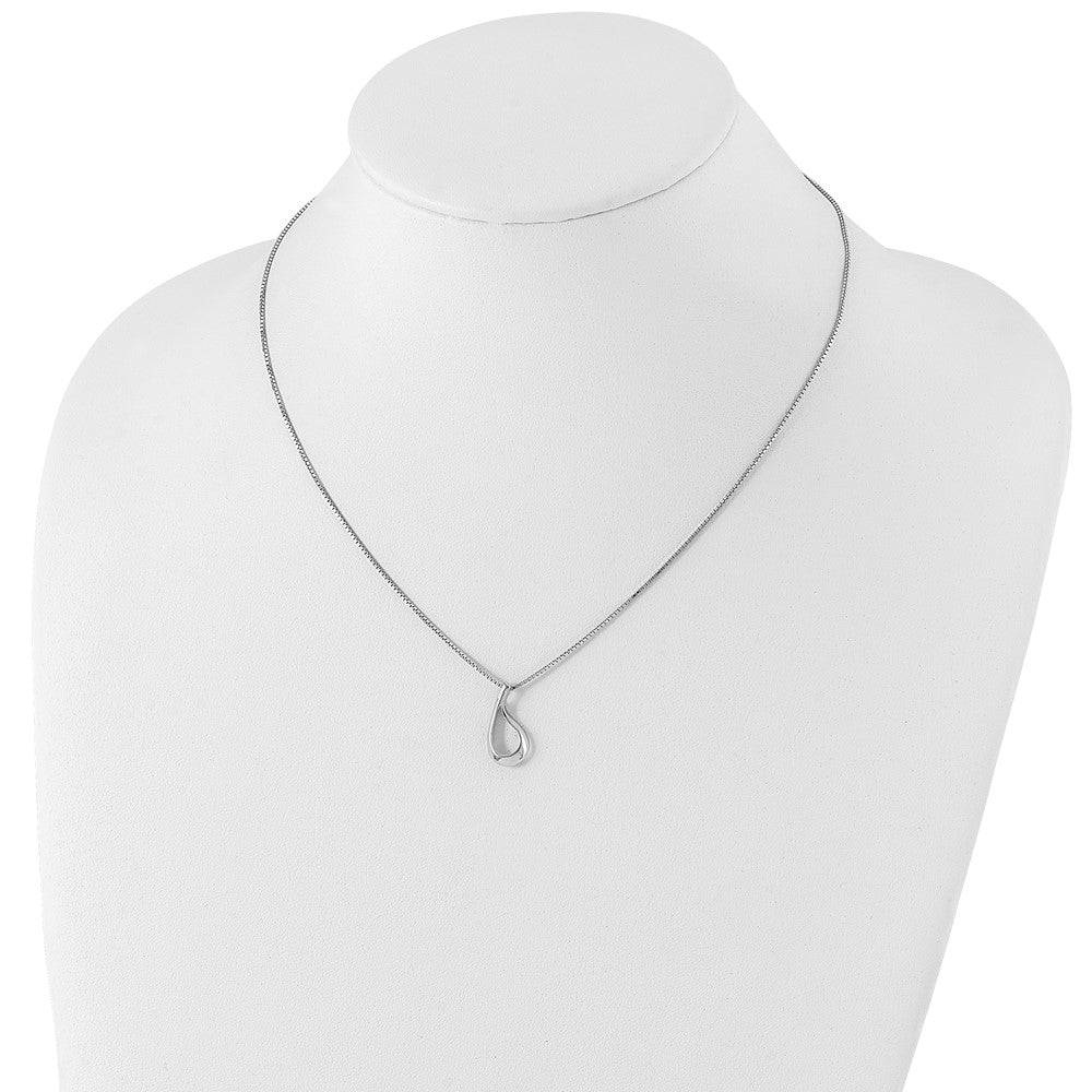 White Ice Sterling Silver Rhodium-plated 18 Inch Diamond Necklace with 2 Inch Extender