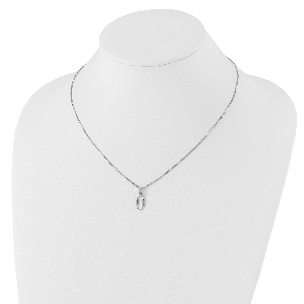 White Ice Sterling Silver Rhodium-plated 18 Inch Diamond Necklace with 2 Inch Extender