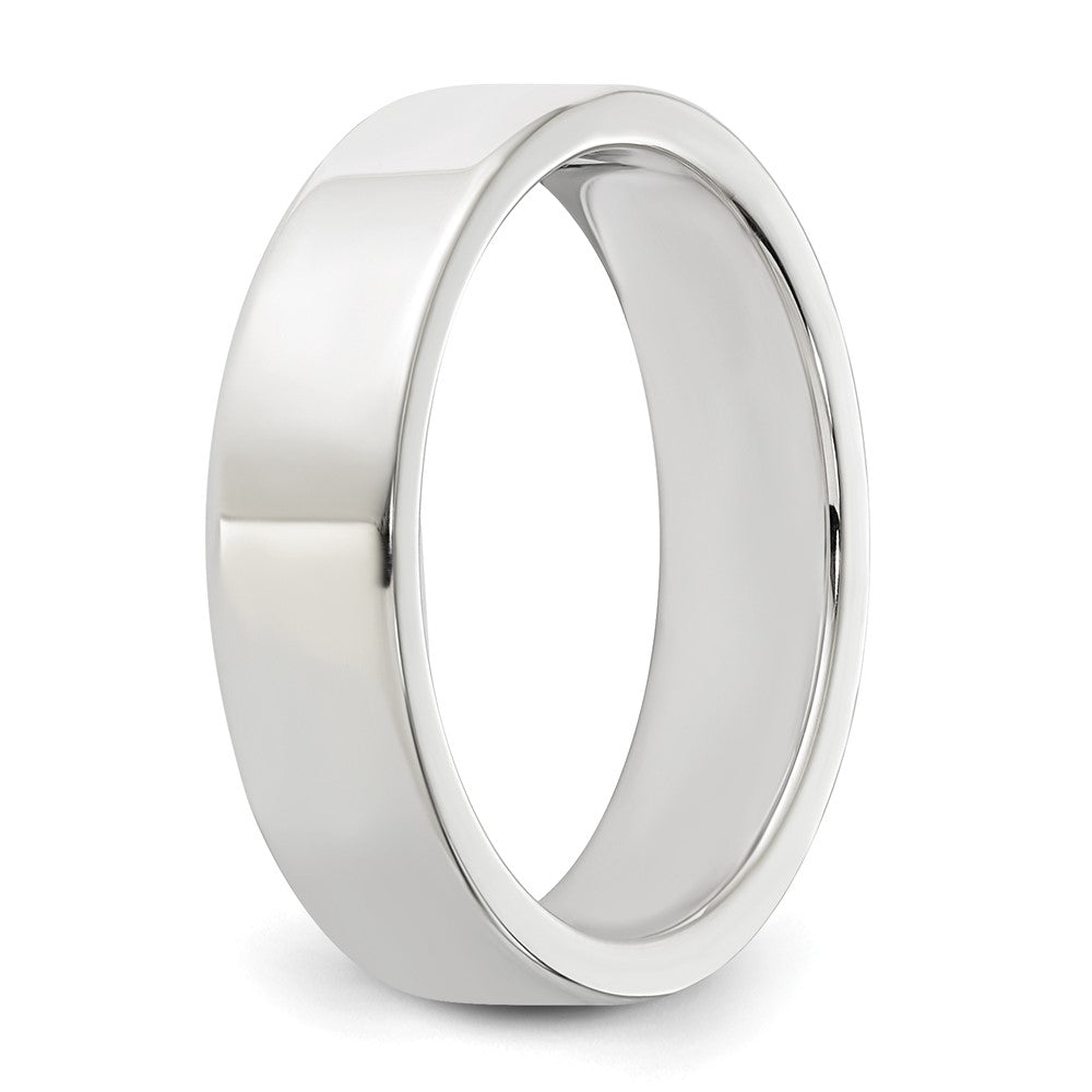 Sterling Silver Rhodium-plated 5mm Flat Band