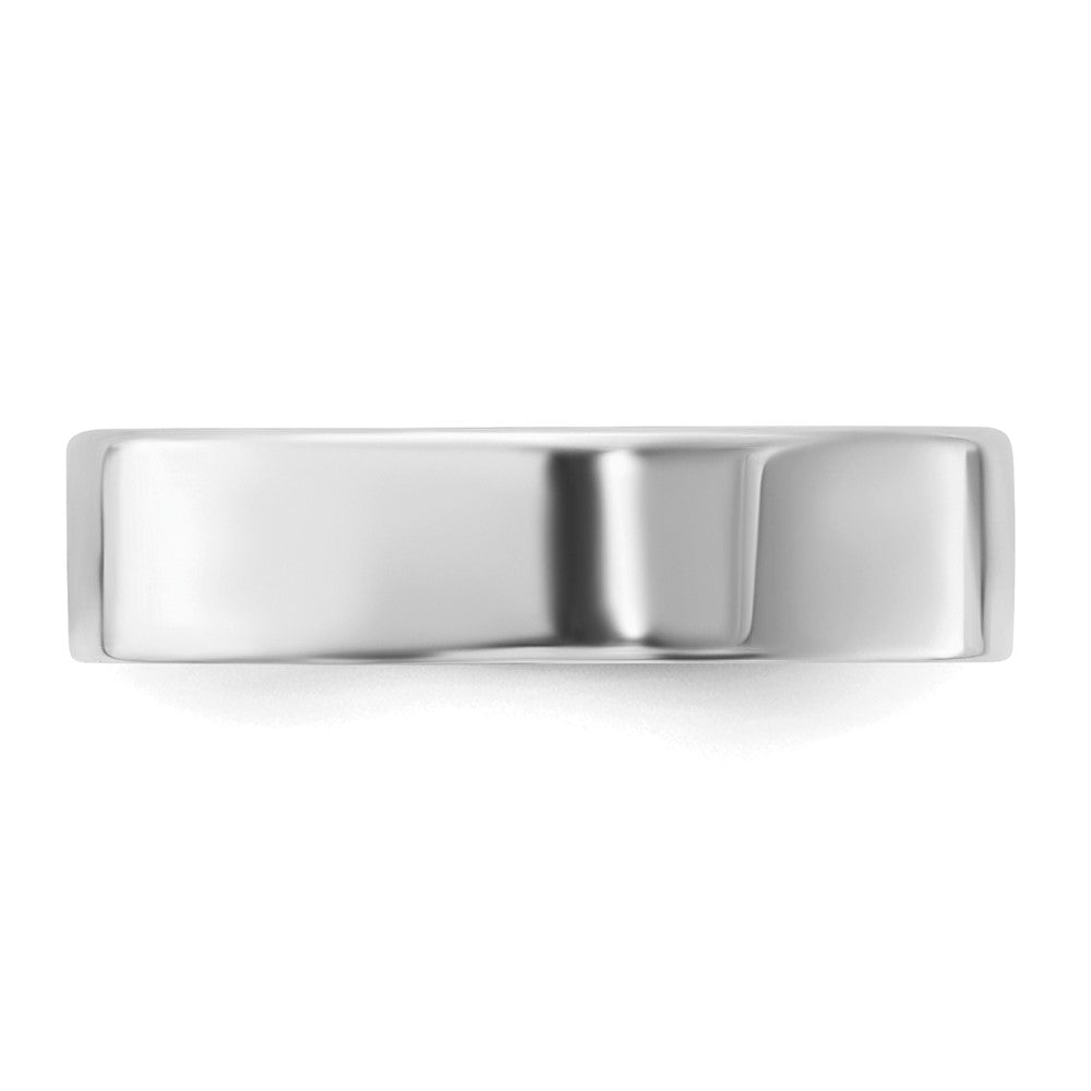 Sterling Silver Rhodium-plated 5mm Flat Band