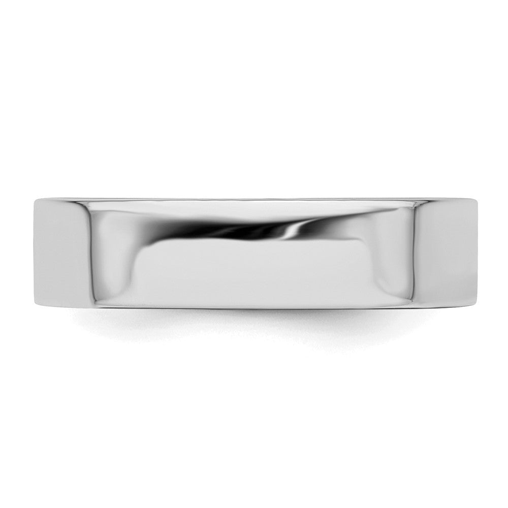 Sterling Silver Rhodium-plated 5mm Flat Band