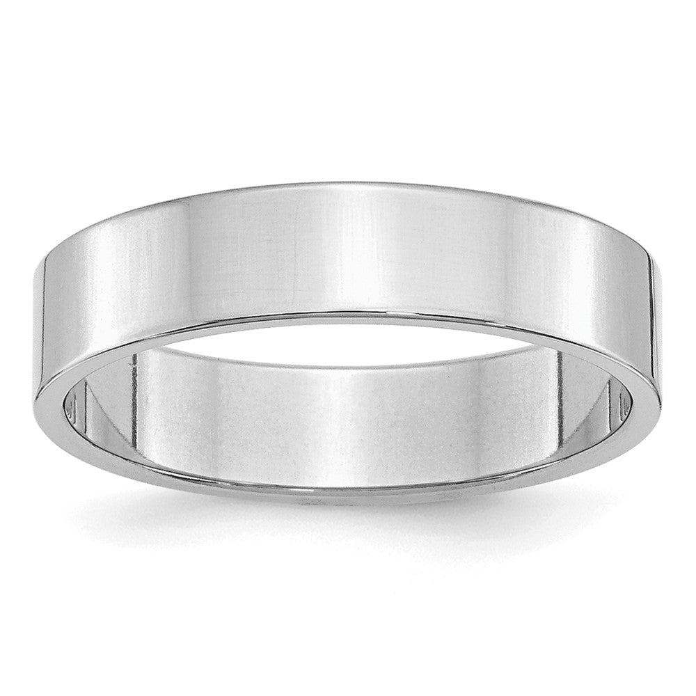 Sterling Silver Rhodium-plated 5mm Flat Band