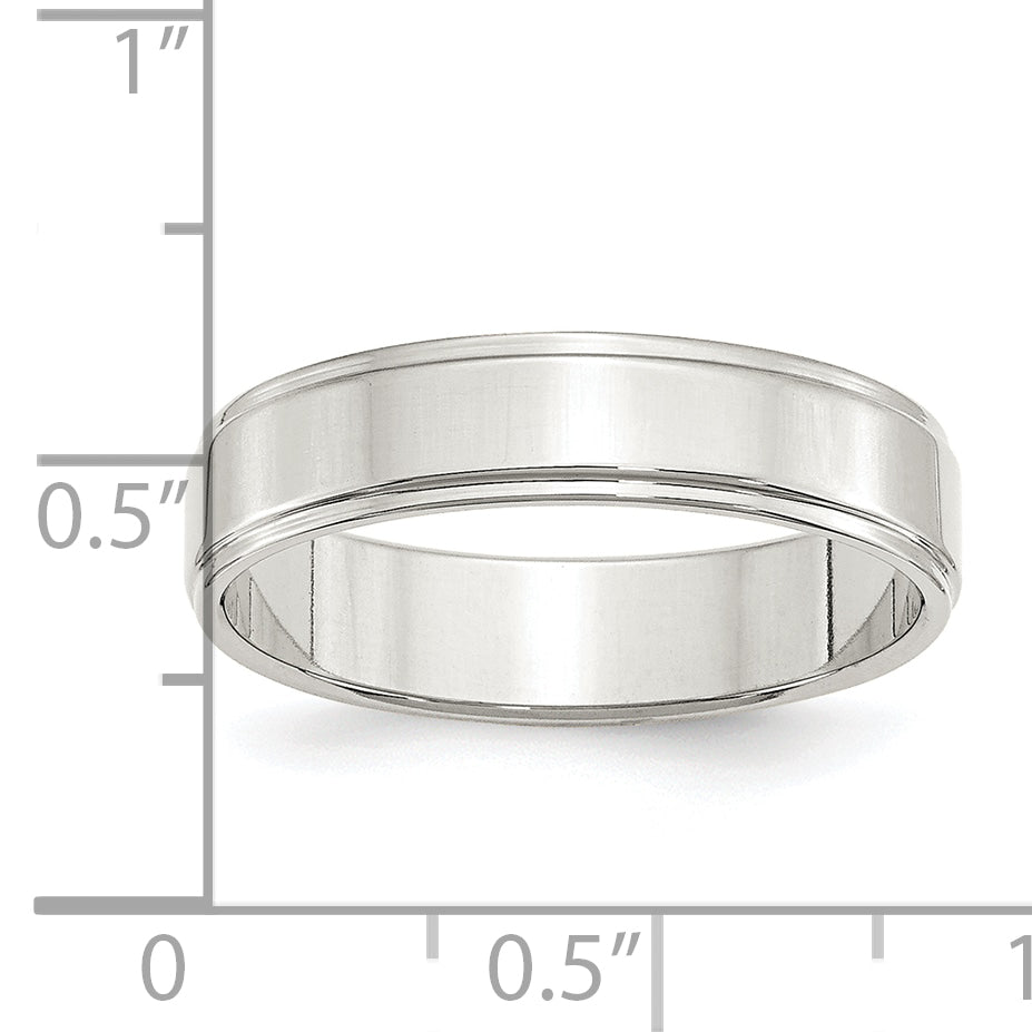 SS 5mm Flat w/ Step Edge Size 13.5 Band