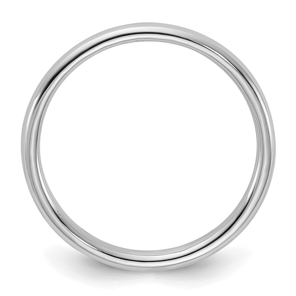 Sterling Silver Rhodium-plated 2mm Half-Round Band