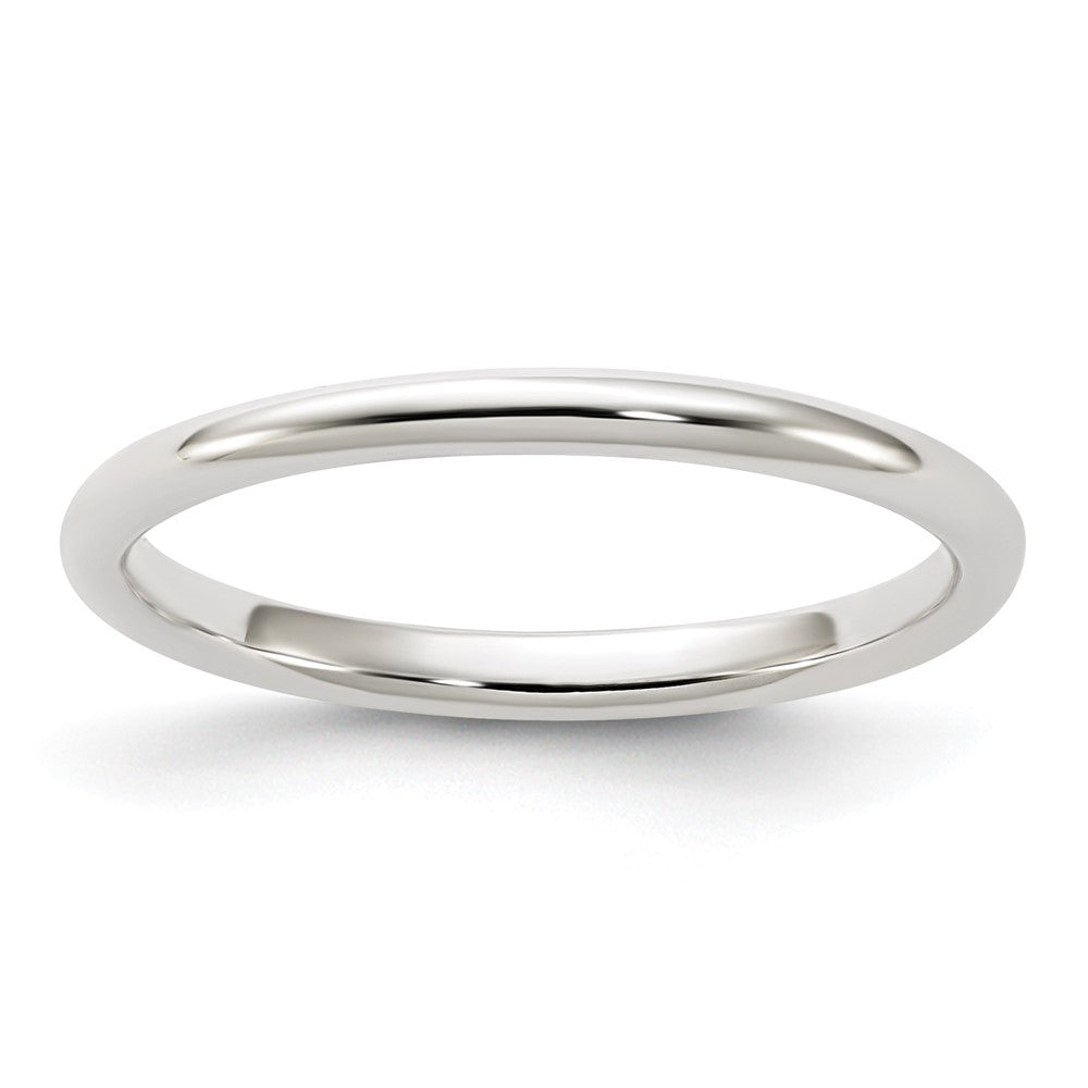 Sterling Silver 2mm Half Round Size 6 Band