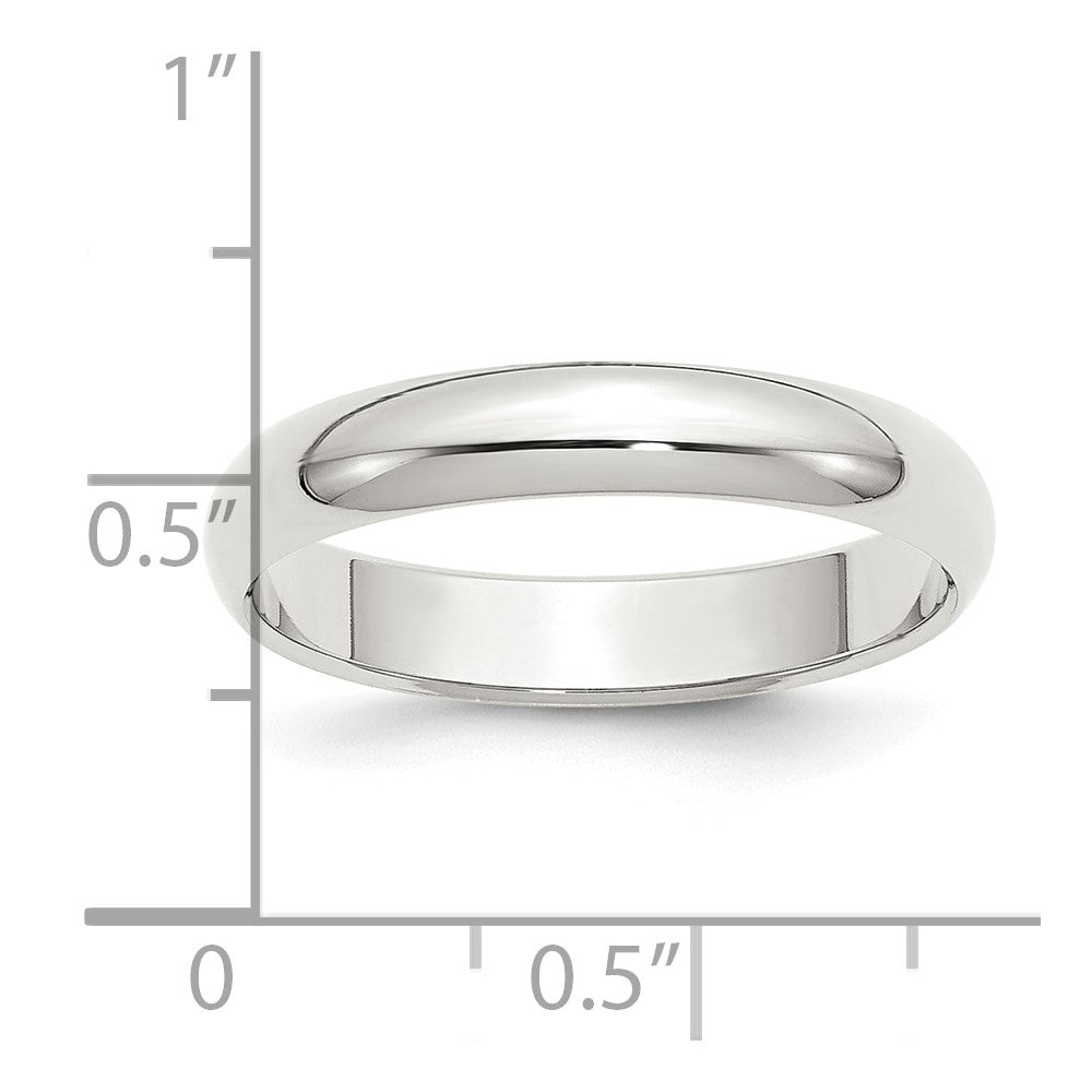 Sterling Silver 4mm Half Round Size 10 Band