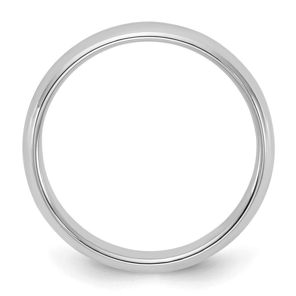 Sterling Silver Rhodium-plated 4mm Half-Round Band