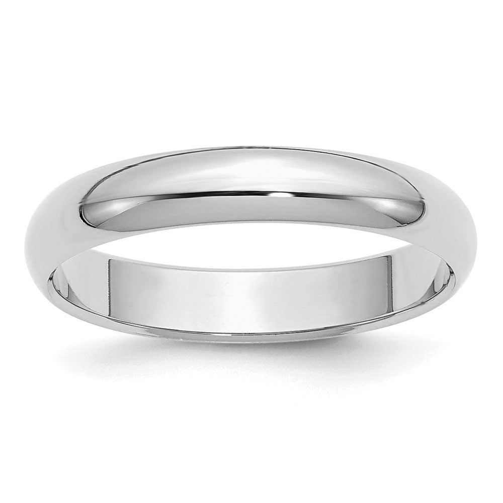 Sterling Silver Rhodium-plated 4mm Half-Round Band