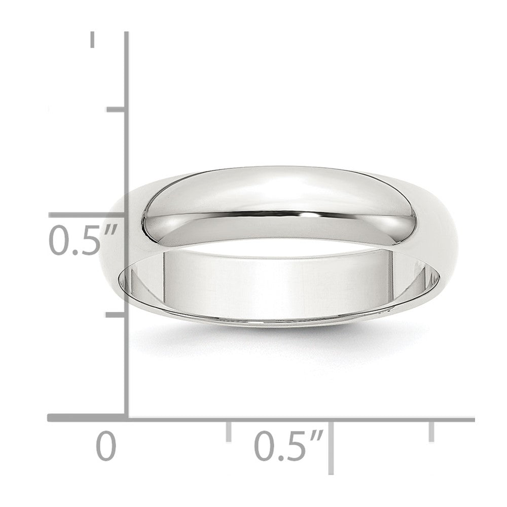 Sterling Silver 5mm Half Round Size 4.5 Band