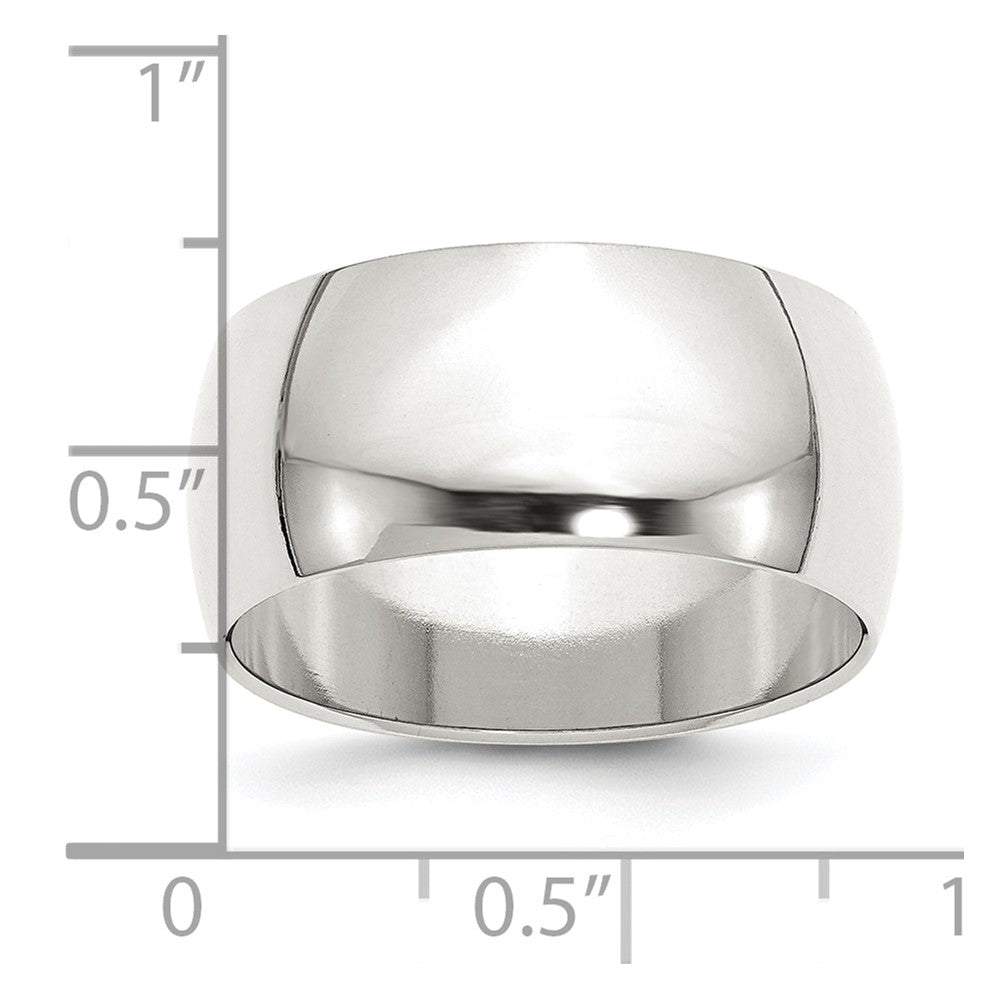 Sterling Silver 10mm Half Round Size 4 Band