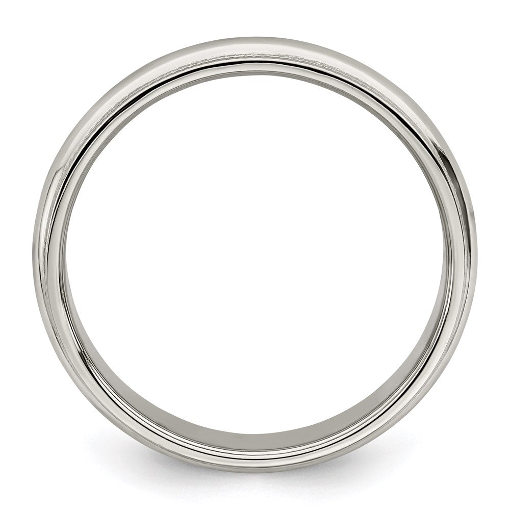 Sterling Silver 4mm Half Round Milgrain Size 10.5 Band