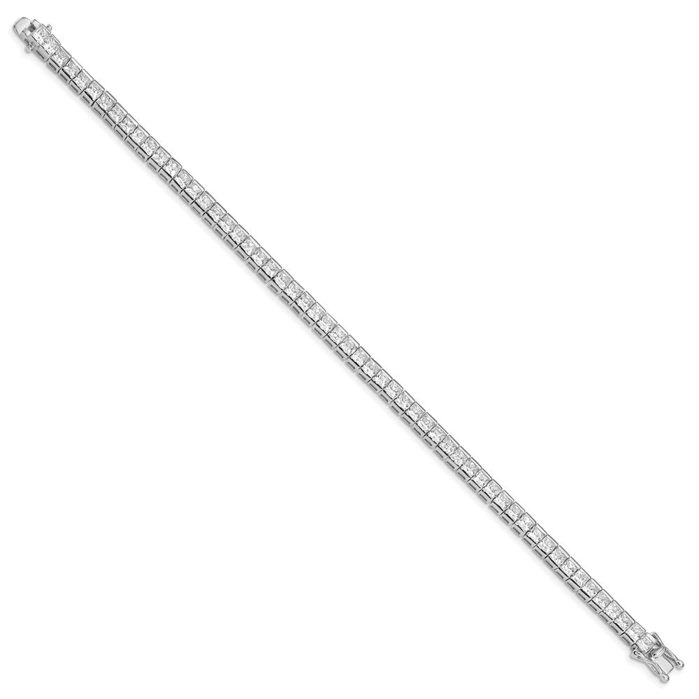 Sterling Silver Rhodium-plated CZ Tennis Bracelet