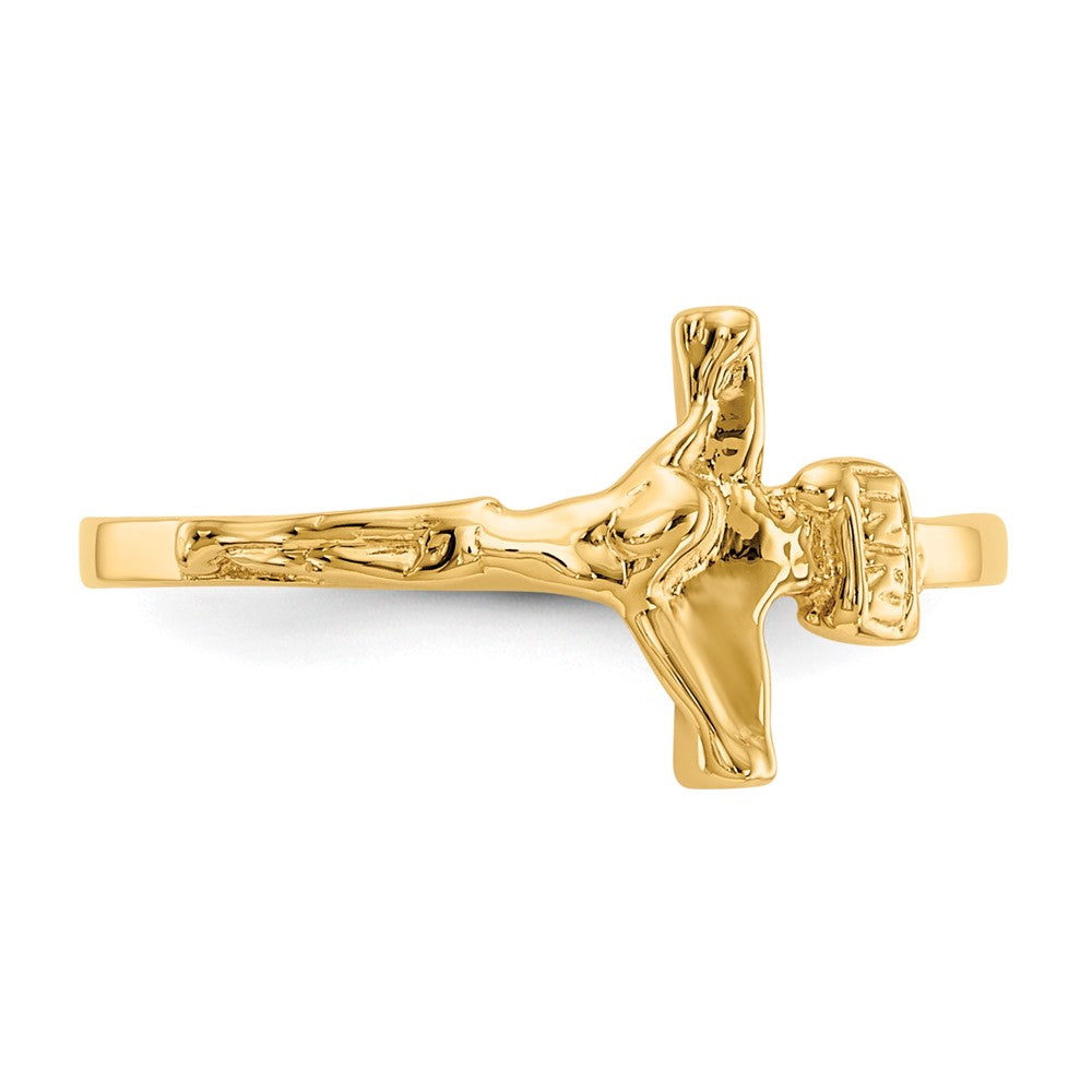 14k Childs Polished Crucifix Ring