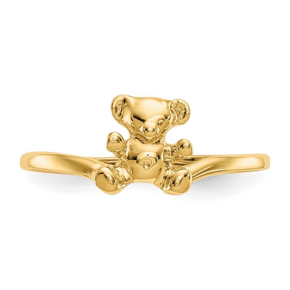 14k Childs Polished Teddy Bear Ring