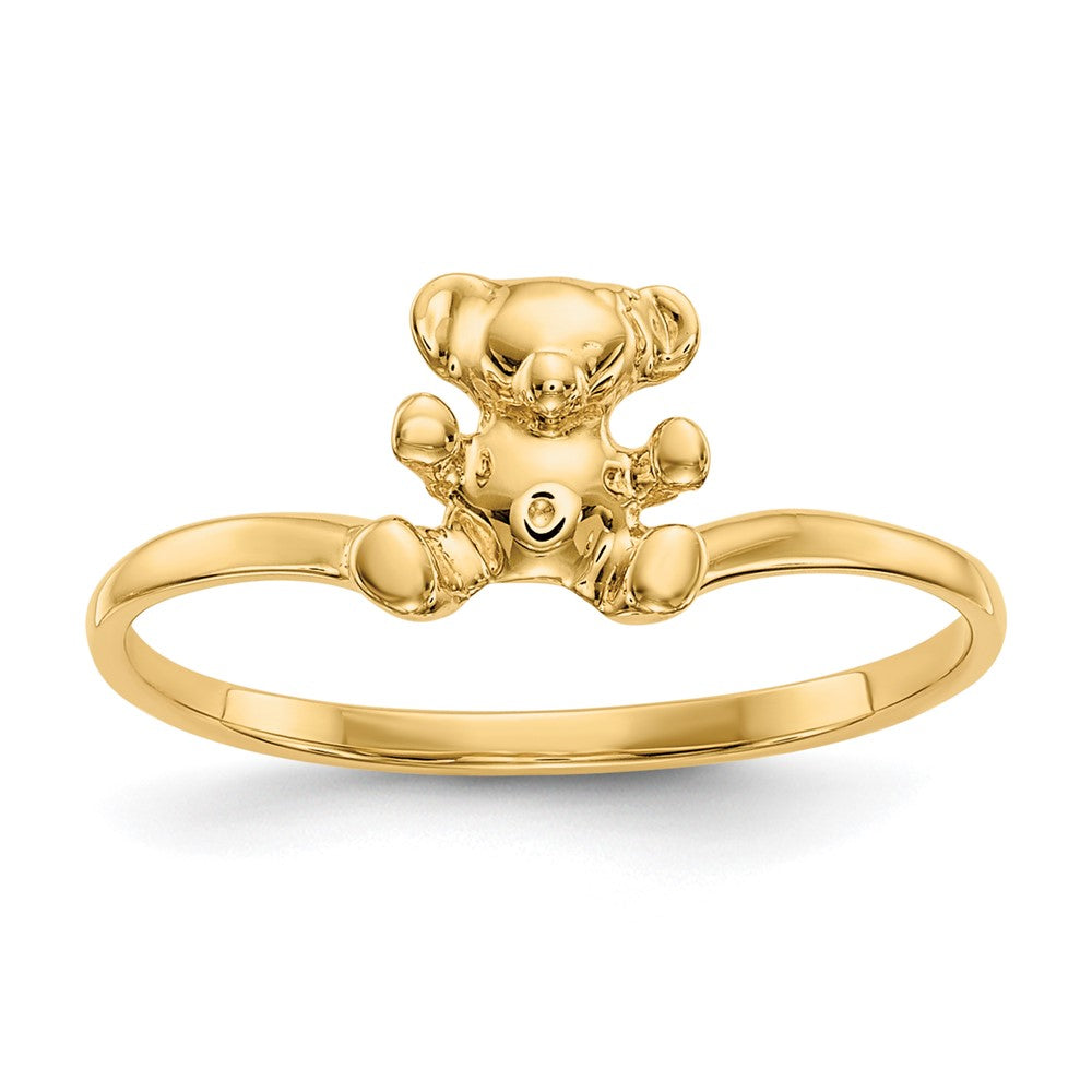 14k Childs Polished Teddy Bear Ring