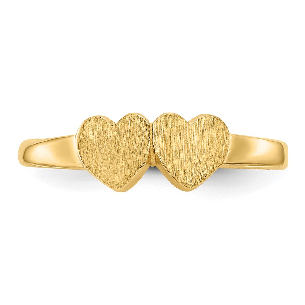 14k Childs Double Heart Ring