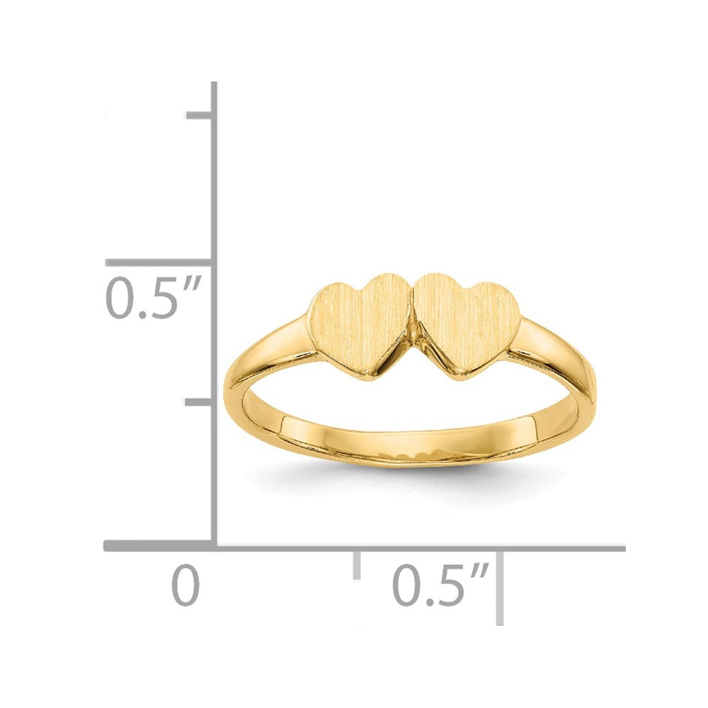 14k Childs Double Heart Ring