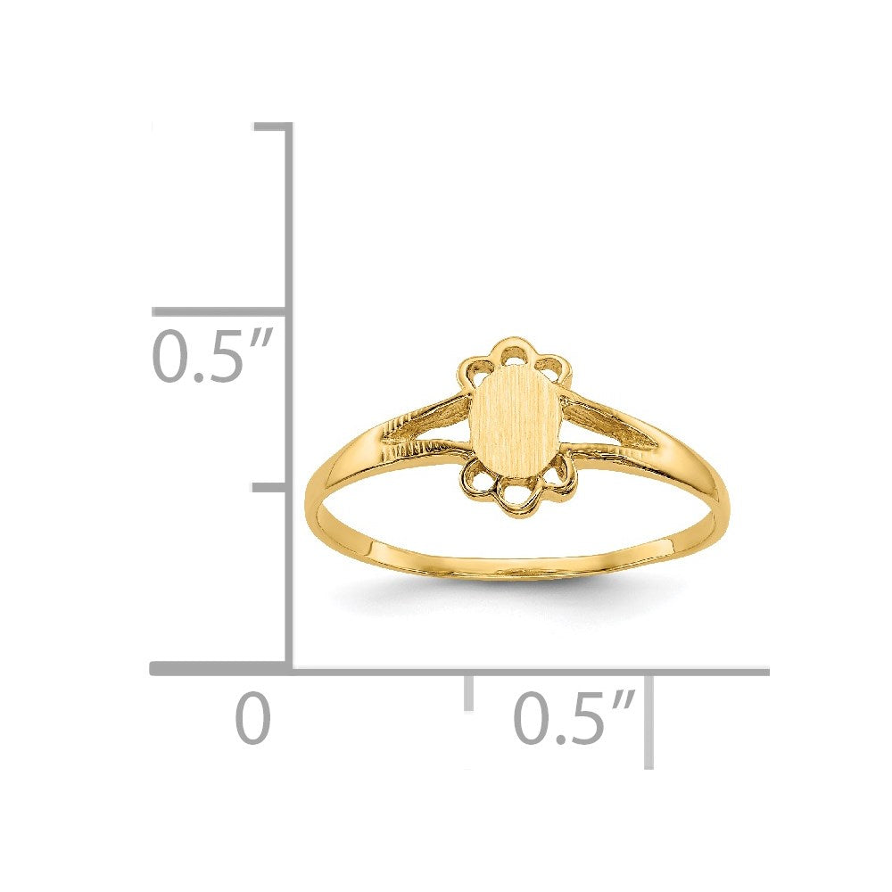 14k Childs Fancy Signet Ring