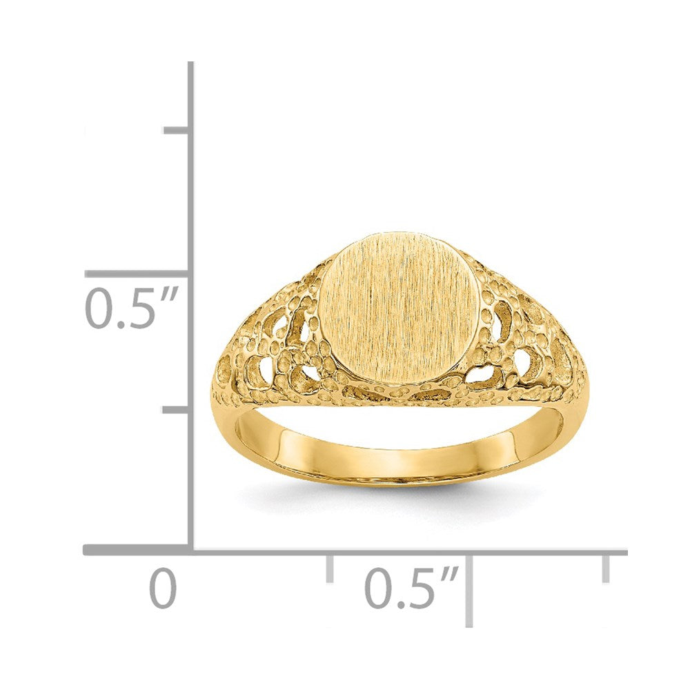 14k Childs Fancy Signet Ring